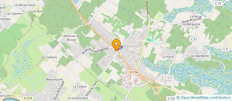 localisation de l'entreprise GARAGE GUILLONNEAU à DOLUS-D'OLERON