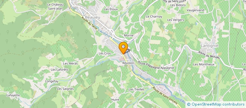 localisation de l'entreprise GARAGE GUY FIARD  BEAUJEU