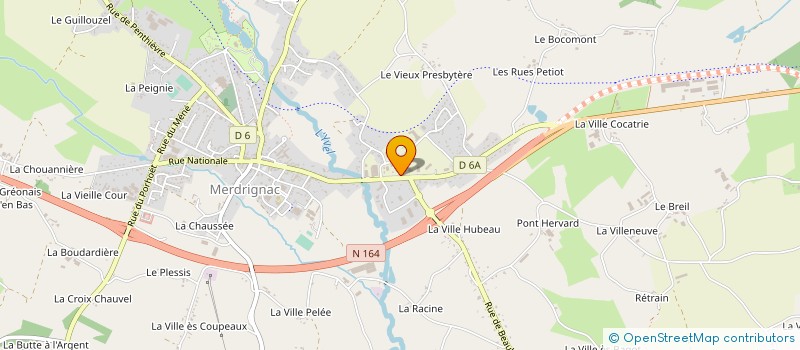 localisation de l'entreprise GARAGE GUYOT JEAN PIERRE à MERDRIGNAC