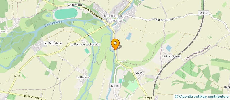 localisation de l'entreprise GARAGE GWEN ELEC à MONTIGNAC-CHARENTE
