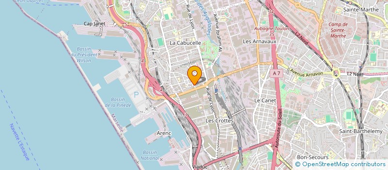 localisation de l'entreprise GARAGE H.M  MARSEILLE
