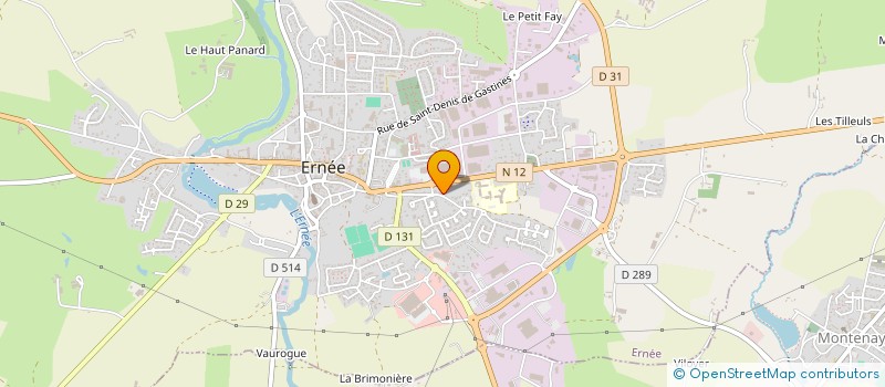 localisation de l'entreprise GARAGE HAMEAU STEPHANE à ERNEE