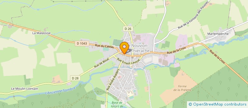 localisation de l'entreprise GARAGE HANNECART à LE NOUVION-EN-THIERACHE