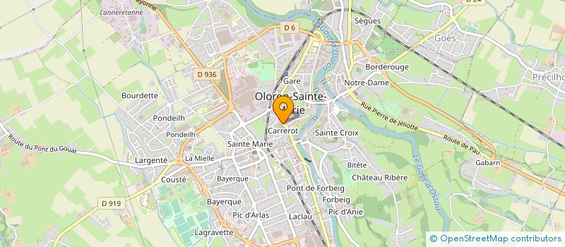 localisation de l'entreprise GARAGE HAURAT SA  OLORON-SAINTE-MARIE