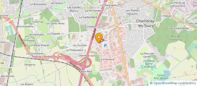 localisation de l'entreprise GARAGE HENRI VALLET à CHAMBRAY-LES-TOURS