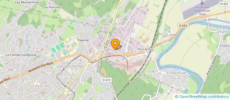 localisation de l'entreprise GARAGE HENRIET  CHALEZEULE