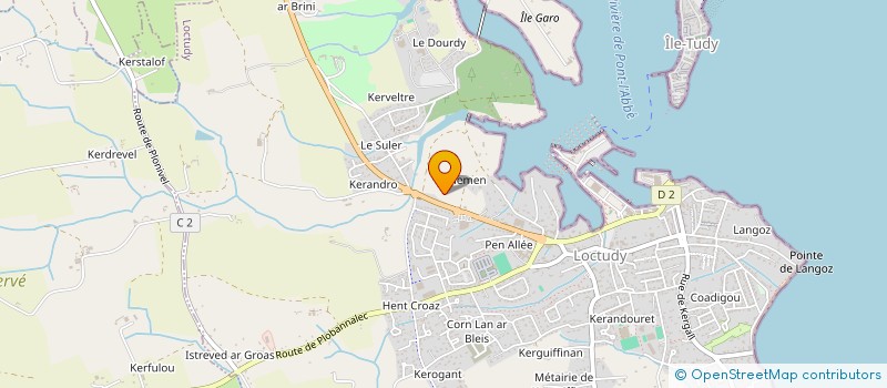 localisation de l'entreprise GARAGE HENT CROAZ à LOCTUDY