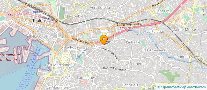 localisation de l'entreprise GARAGE HERBET à TOULON