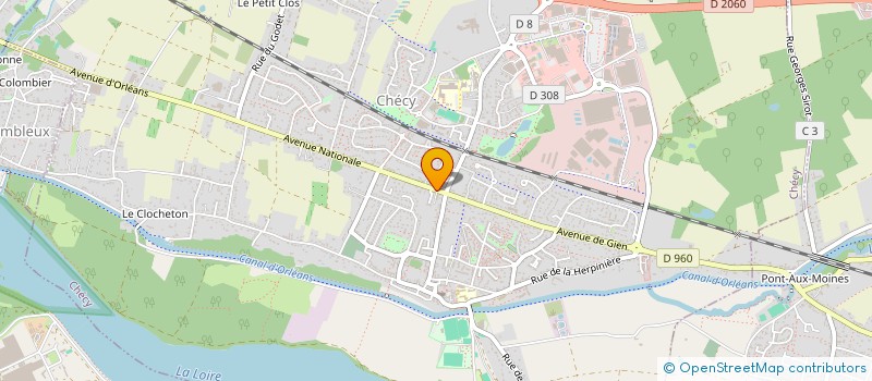 localisation de l'entreprise GARAGE HERMET EURL à CHECY