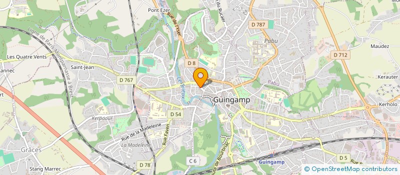 localisation de l'entreprise GARAGE HERVEZ SARL à GUINGAMP