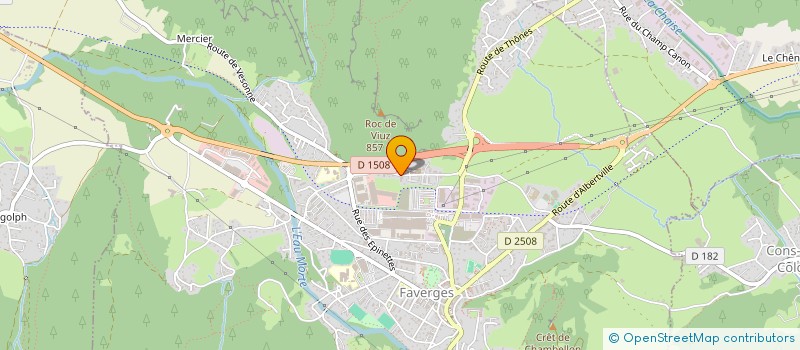 localisation de l'entreprise GARAGE HOUY à FAVERGES-SEYTHENEX