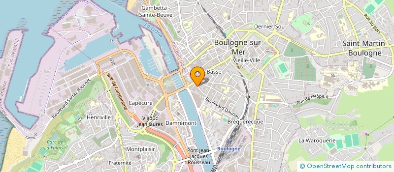 localisation de l'entreprise GARAGE HUBERT DUPONT à BOULOGNE-SUR-MER