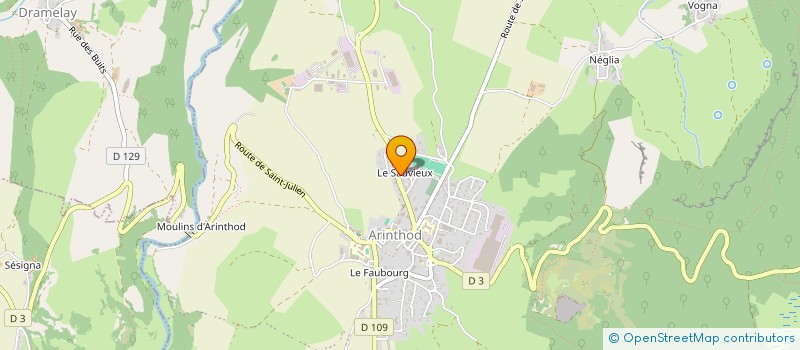 localisation de l'entreprise GARAGE IZMIRLI  ARINTHOD