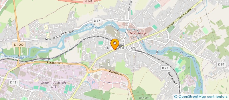 localisation de l'entreprise GARAGE J. WITTORSKI  RUELLE-SUR-TOUVRE