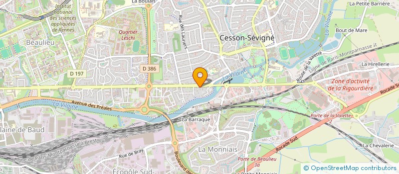 localisation de l'entreprise GARAGE JAN  CESSON-SEVIGNE