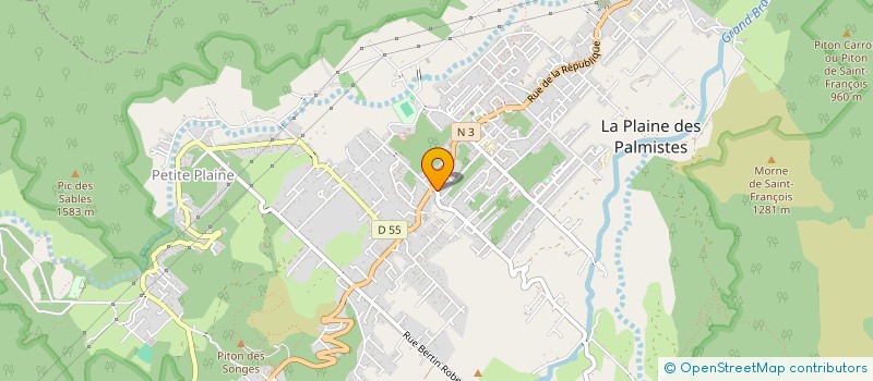 localisation de l'entreprise GARAGE JD OCCASION  LA PLAINE-DES-PALMISTES