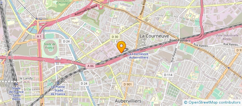 localisation de l'entreprise GARAGE JEAN JAURES à LA COURNEUVE