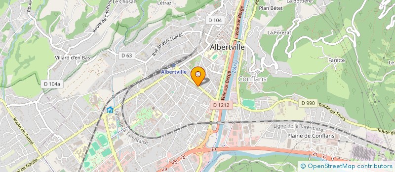 localisation de l'entreprise GARAGE JEAN JAURES à ALBERTVILLE