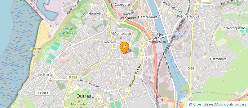 localisation de l'entreprise GARAGE JEAN JAURES à OUTREAU