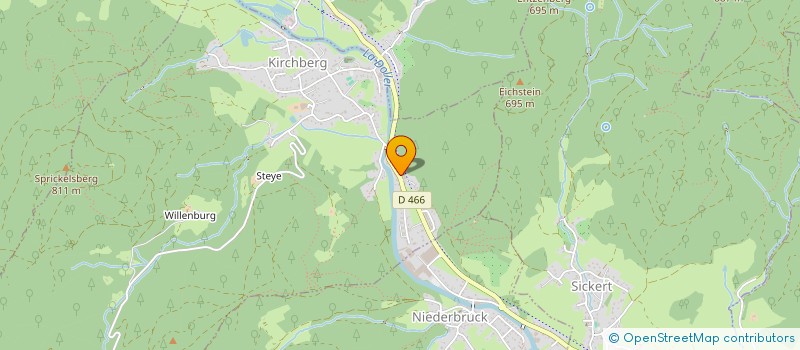 localisation de l'entreprise GARAGE JEAN PAUL ROOS SARL  KIRCHBERG