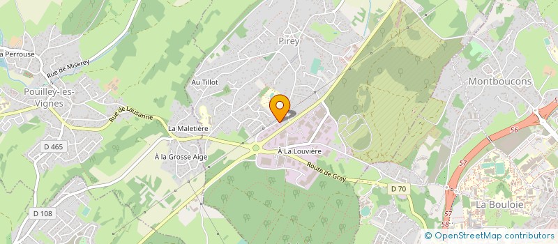localisation de l'entreprise GARAGE JEANVOINE OLIVIER à PIREY