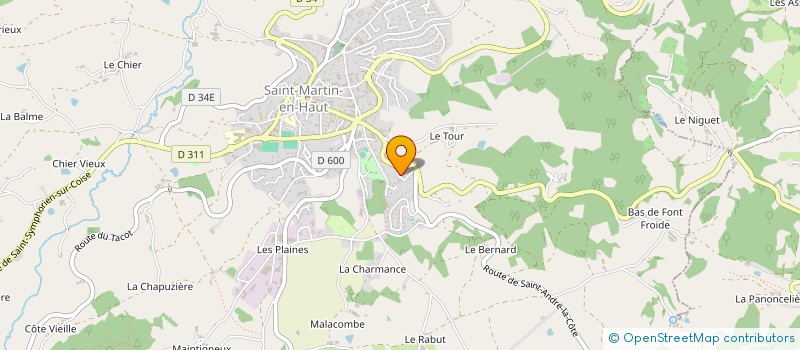 localisation de l'entreprise GARAGE JOANNON & ASSOCIES  SAINT MARTIN EN HAUT