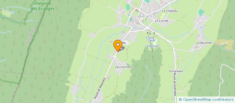localisation de l'entreprise GARAGE JOUBERT à AUTRANS-MEAUDRE EN VERCORS