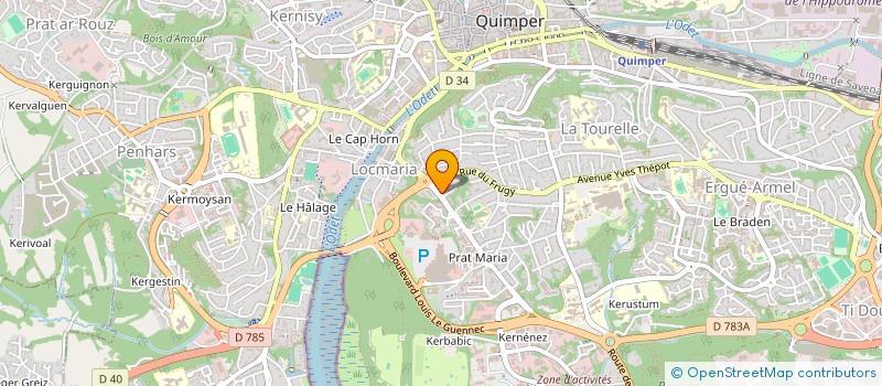 localisation de l'entreprise GARAGE JOURDAIN à QUIMPER