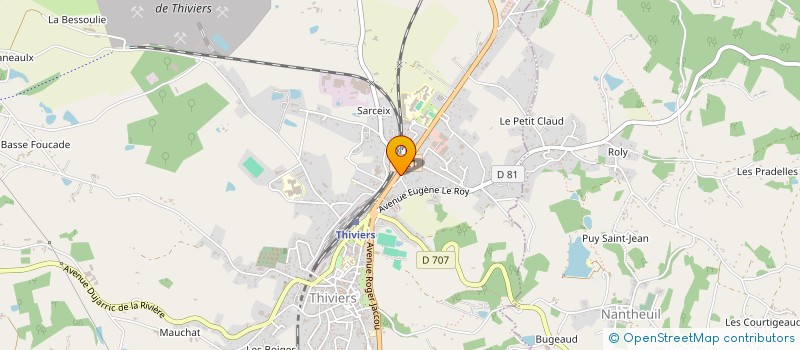 localisation de l'entreprise GARAGE JOUSSELY  THIVIERS