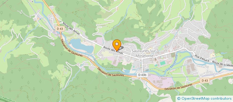 localisation de l'entreprise GARAGE JPF  SAULXURES-SUR-MOSELOTTE