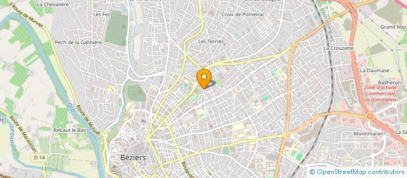 localisation de l'entreprise GARAGE JVA  BEZIERS