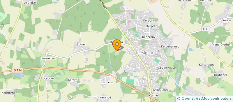 localisation de l'entreprise GARAGE KERMARIA à KERVIGNAC