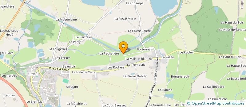 localisation de l'entreprise GARAGE L'HOTELLIER à HEDE-BAZOUGES