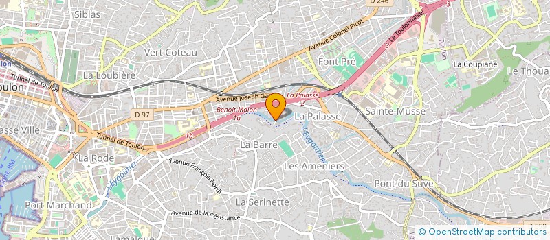 localisation de l'entreprise GARAGE LA PALASSE  TOULON