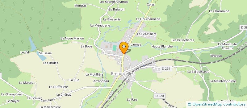 localisation de l'entreprise GARAGE LABBE à BRETONCELLES