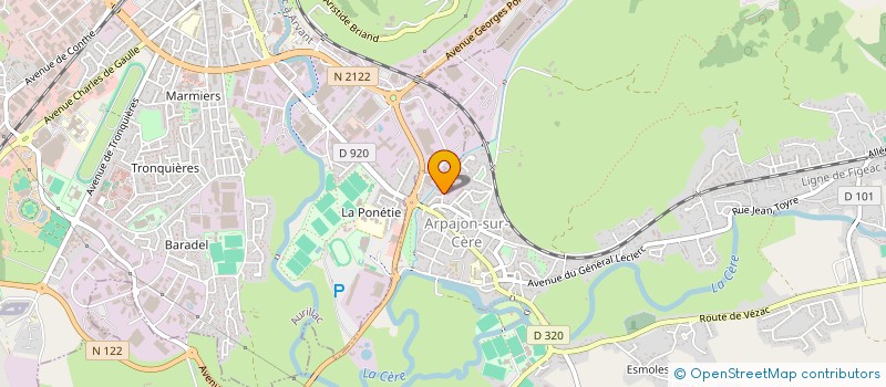 localisation de l'entreprise GARAGE LABORIE CHISTOPHE à ARPAJON-SUR-CERE