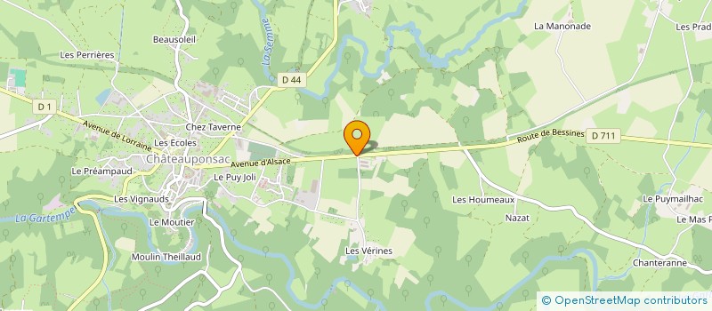 localisation de l'entreprise GARAGE LABUSSIERE à CHATEAUPONSAC
