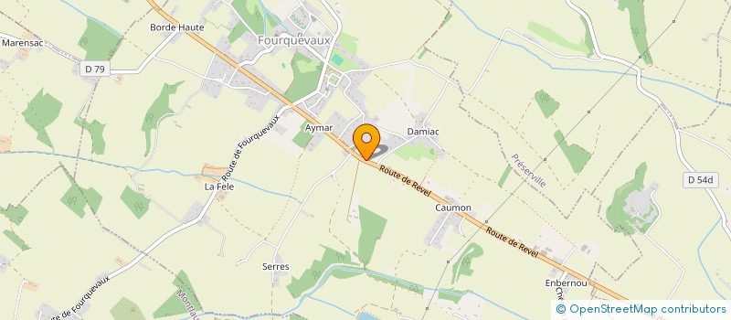 localisation de l'entreprise GARAGE LACOURT EURL  FOURQUEVAUX