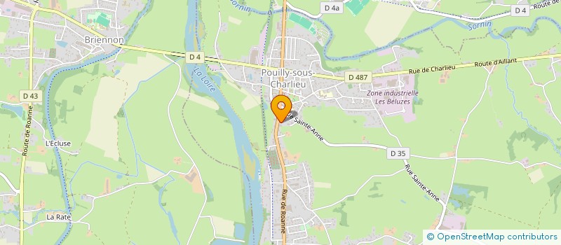 localisation de l'entreprise GARAGE LACROIX  POUILLY-SOUS-CHARLIEU