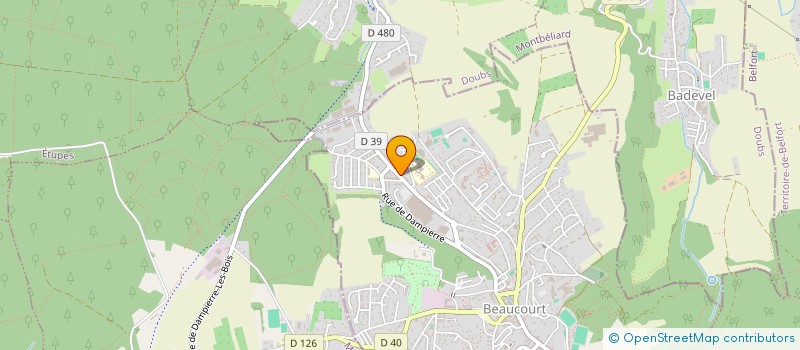 localisation de l'entreprise GARAGE LAMARCHE SARL à BEAUCOURT