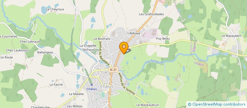 localisation de l'entreprise GARAGE LAMARGOT à FLAVIGNAC