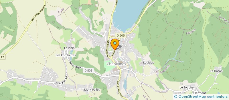 localisation de l'entreprise GARAGE LAMBERT à CHARAVINES