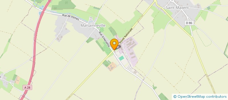 localisation de l'entreprise GARAGE LAROBE  MARTAINNEVILLE