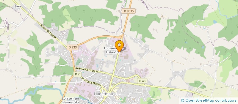 localisation de l'entreprise GARAGE LARROUQUIS à HAGETMAU