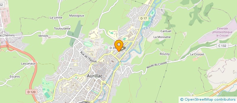 localisation de l'entreprise GARAGE LAUR SEBASTIEN à AURILLAC
