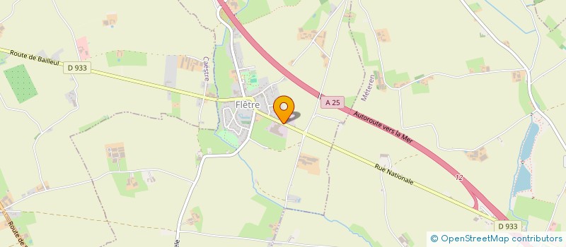 localisation de l'entreprise GARAGE LAUWERIE  FLETRE