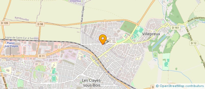 localisation de l'entreprise GARAGE LAVERSIN  LES CLAYES-SOUS-BOIS