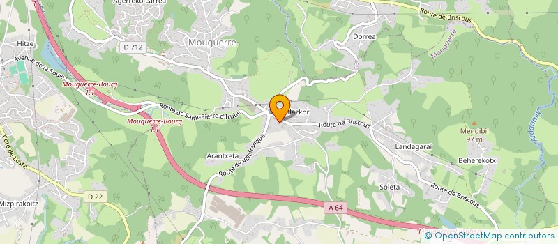 localisation de l'entreprise GARAGE LAVIGNASSE  MOUGUERRE