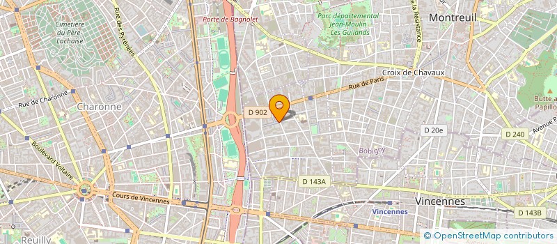 localisation de l'entreprise GARAGE LAVOISIER à MONTREUIL