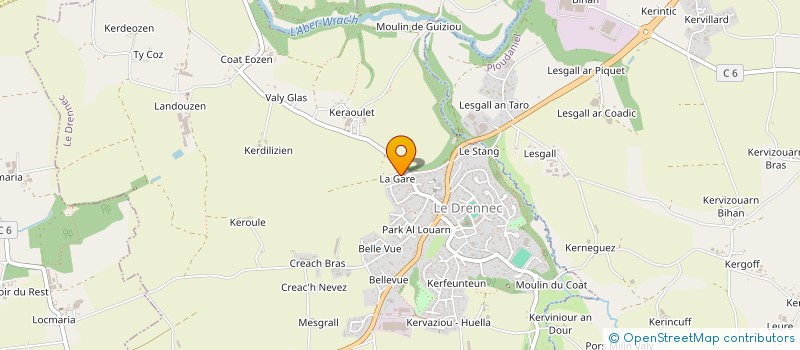 localisation de l'entreprise GARAGE LE BEC  PLABENNEC